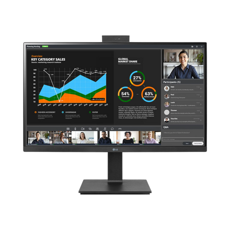 LG 27BQ75QC-B 27" QHD Monitor with Built-in Webcam and USB-C Connectivity — Being Shipped
