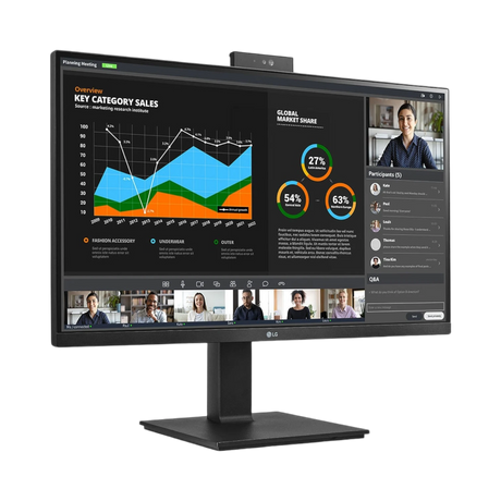 LG 27BQ75QC-B 27" QHD Monitor with Built-in Webcam and USB-C Connectivity — Being Shipped