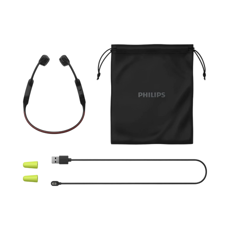 Philips TAA7607 Wireless Sport Bone-Conduction Neckband Headphones (Black) — Being Shipped