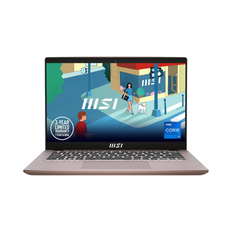MSI 14" Modern 14 C13M Laptop, Intel Core i5-1335U, 16GB RAM, 512GB SSD (Beige Rose) — Being Shipped