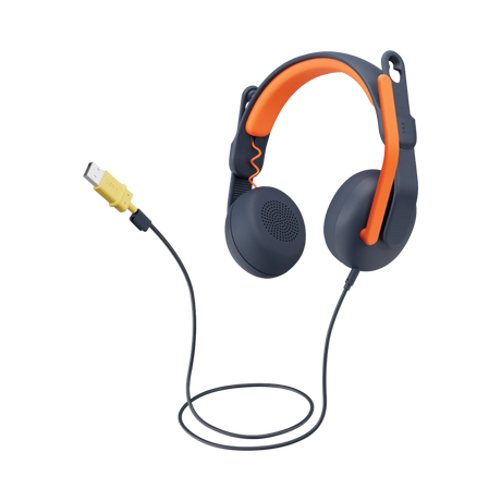 Logitech Zone Learn On-Ear Headset (Black & Orange) — Being Shipped