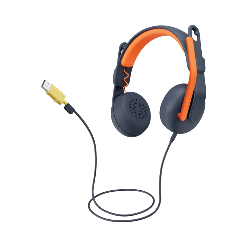 Logitech Zone Learn On-Ear Headset (Black & Orange) — Being Shipped