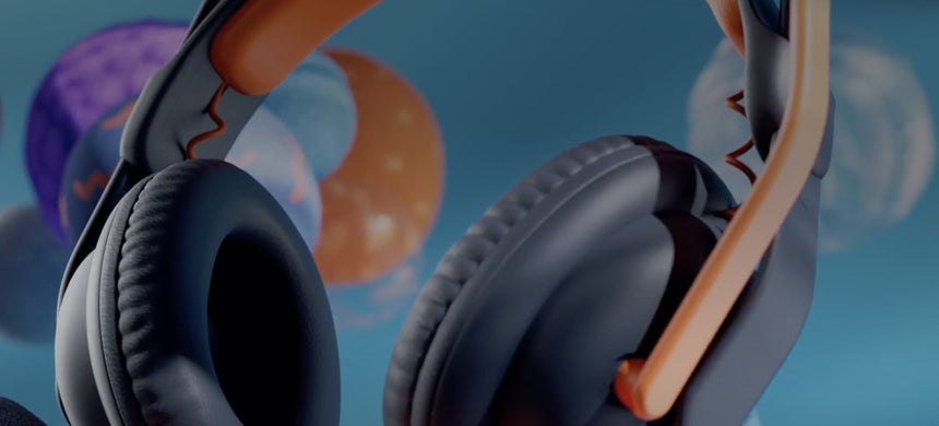 Logitech Zone Learn Wired Over-Ear Headset (Black & Orange) — Being Shipped
