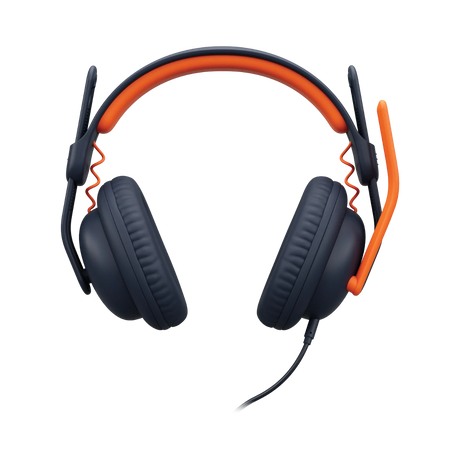 Logitech Zone Learn Over-Ear Headset (Black & Orange) — Being Shipped