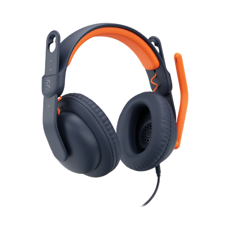 Logitech Zone Learn Over-Ear Headset (Black & Orange) — Being Shipped