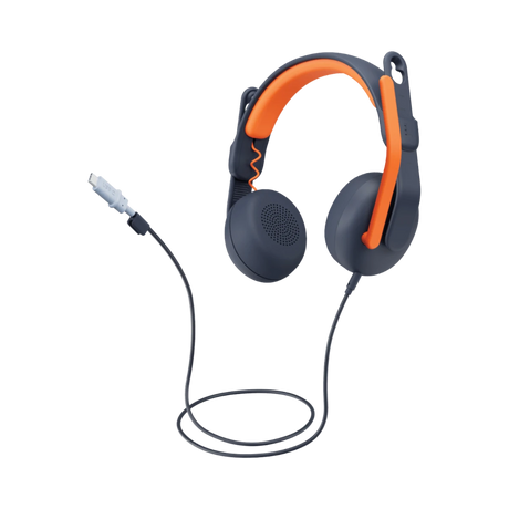 Logitech Zone Learn On-Ear Headset (Black & Orange) — Being Shipped