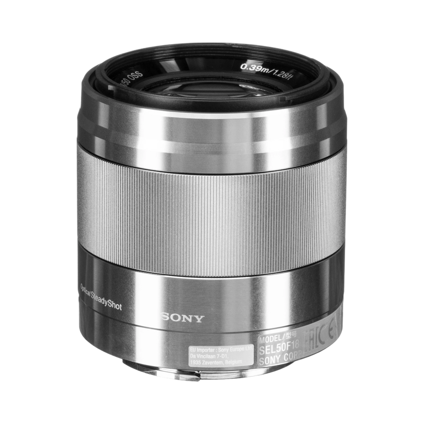 Sony E 50mm f/1.8 OSS APS-C Prime Lens with Optical Stabilization (Silver) — Being Shipped