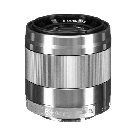 Sony E 50mm f/1.8 OSS APS-C Prime Lens with Optical Stabilization (Silver) — Being Shipped