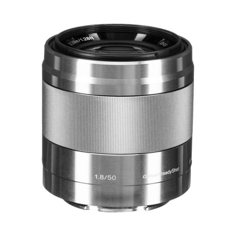 Sony E 50mm f/1.8 OSS APS-C Prime Lens with Optical Stabilization (Silver) — Being Shipped