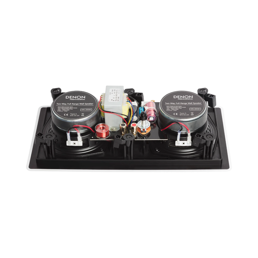 Denon DN-205W 5.25" Two-Way Dual-Woofer In-Wall Rectangular Speaker (White) — Being Shipped