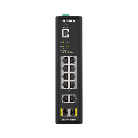 D-Link 12-Port 240W Wide Temp Gigabit Industrial PoE Switch — Being Shipped