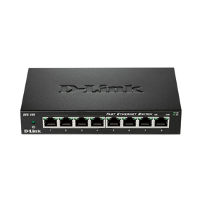 D-Link Fanless Metal 8-Port Fast Ethernet Unmanaged Switch — Being Shipped