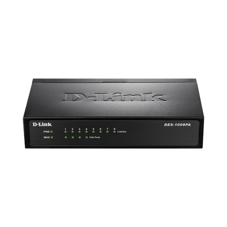 D-Link 8-Port Fast Ethernet PoE Unmanaged Desktop Switch — Being Shipped