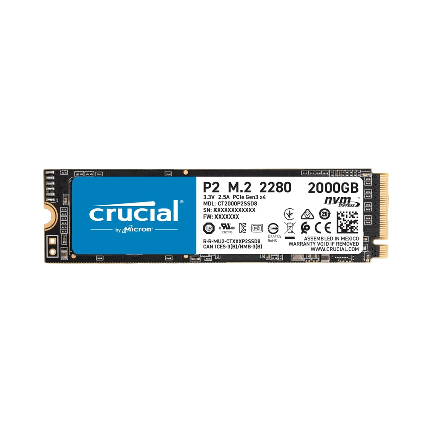 Crucial P2 2TB NVMe PCIe M.2 Internal SSD — Being Shipped