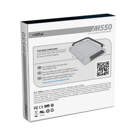 Crucial M550 512GB 2.5" SATA III Internal Solid State Drive — Being Shipped