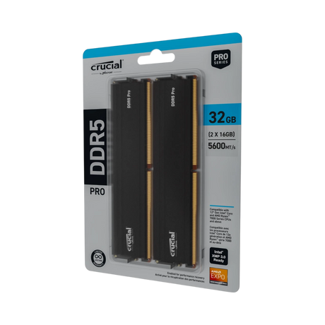 Crucial Pro 5600 MHz 32GB DDR5 Memory Kit (2 x 16GB) — Being Shipped
