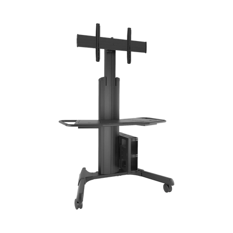 Chief LPAU Series Large Fusion Manual Height Adjustable Mobile AV Cart (Black) — Being Shipped