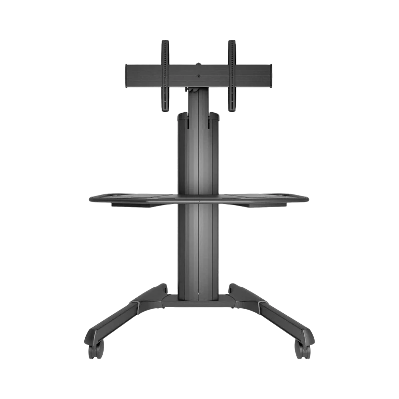 Chief Large Height-Adjustable Accessory Shelf for Fusion Carts & Stands (Black) — Being Shipped