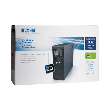 Eaton 5S LCD 1000VA 600W Line-Interactive Tower UPS — Being Shipped