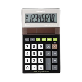 Sharp 8-Digit Solar Handheld Calculator Recycled Material — Being Shipped