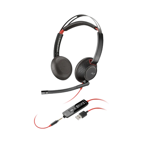 Poly Blackwire 5220 Stereo USB-A Headset with 3.5mm — Being Shipped