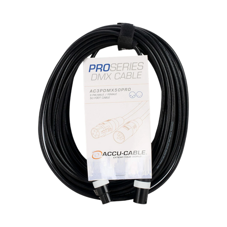 ADJ Pro Series 50ft DMX Cable 3-Pin Male to Female — Being Shipped