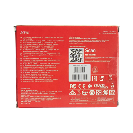 XPG GAMMIX S70 Blade 1TB PCIe Gen 4x4 Internal Solid State Drive — Being Shipped