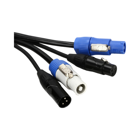 ADJ 3-Pin XLR + powerCON Combo Link Cable 3' — Being Shipped