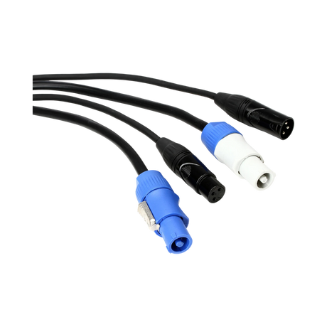 ADJ 12' 3-Pin XLR & PowerCON Combo Link Cable — Being Shipped