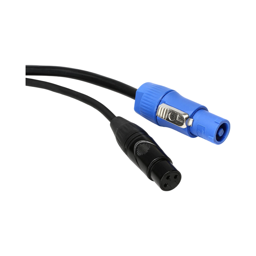 ADJ 12' 3-Pin XLR & PowerCON Combo Link Cable — Being Shipped