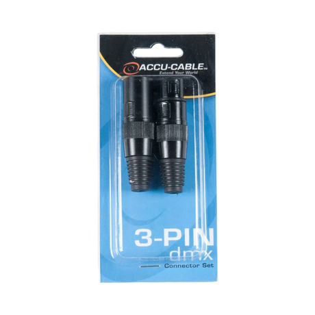 ADJ 3-Pin XLR Male & Female Connector Set with Gold Pins — Being Shipped