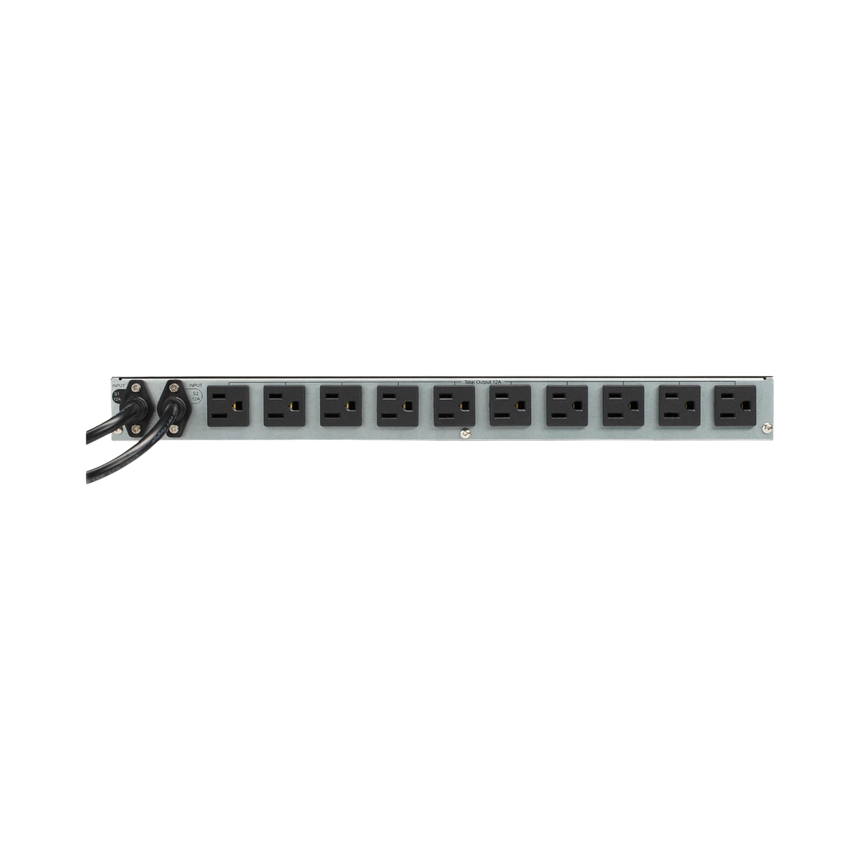 Eaton 1U ATS Rack 1.44kW 120V 12A (10) 5-15R Outlets Power Distribution Unit — Being Shipped