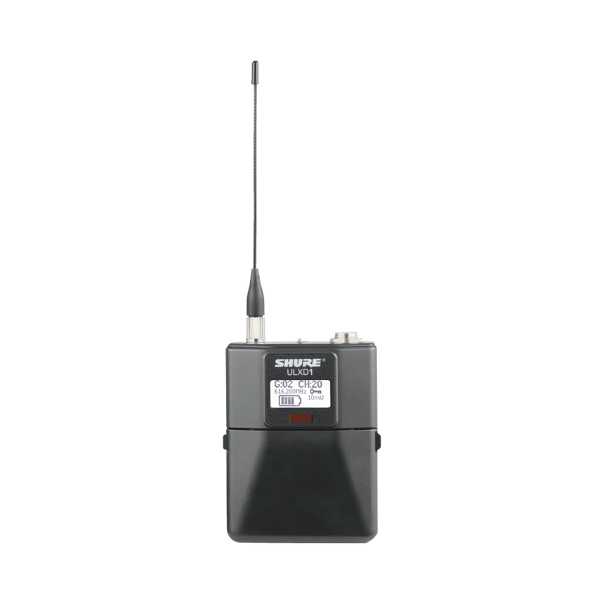 Shure ULXD1 Digital Wireless Bodypack Transmitter with TA4M (J50A: 572 to 608 + 614 to 616 MHz) — Being Shipped
