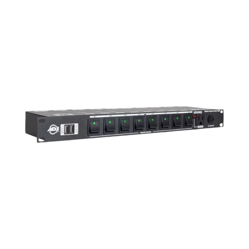 ADJ POW-R BAR RACK USB Power Center with 8 Outlets — Being Shipped
