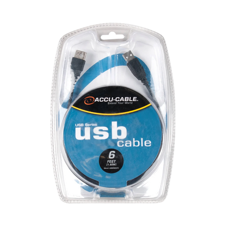 ADJ Accu-Cable USB 2.0 Type A Male to Female Extension Cable 6ft — Being Shipped