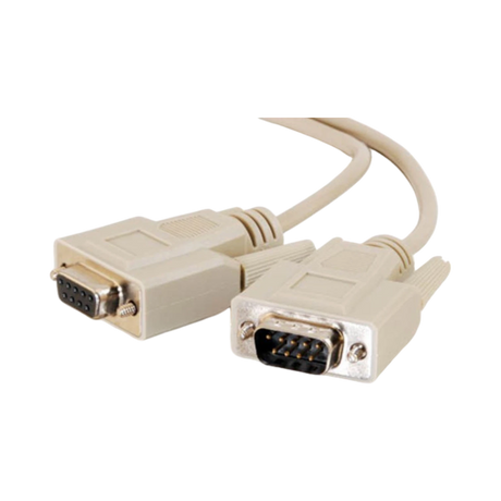 C2G 15ft DB9 M/F Serial RS232 Extension Cable (Beige) — Being Shipped