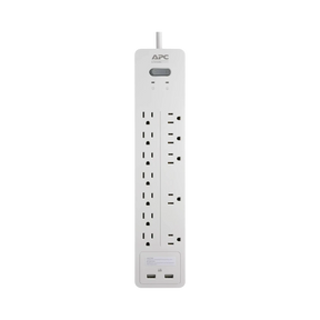 APC 12-Outlet Surge Protector with USB Charging (White) — Being Shipped