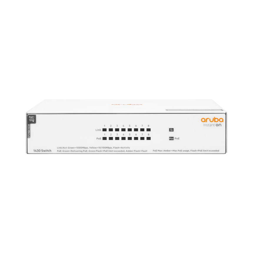 Aruba Instant On 1430 8-Port PoE Unmanaged Switch — Being Shipped