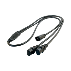 C2G 6ft 16 AWG Power Cord Splitter 1 to 2 Black — Being Shipped