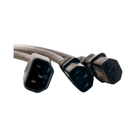 C2G 6ft 16 AWG Power Cord Splitter 1 to 2 Black — Being Shipped