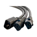 C2G 6ft 16 AWG Power Cord Splitter 1 to 2 Black — Being Shipped