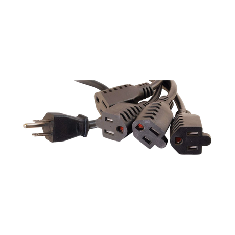 C2G 6ft 16 AWG Power Cord Splitter 1-to-4 — Being Shipped