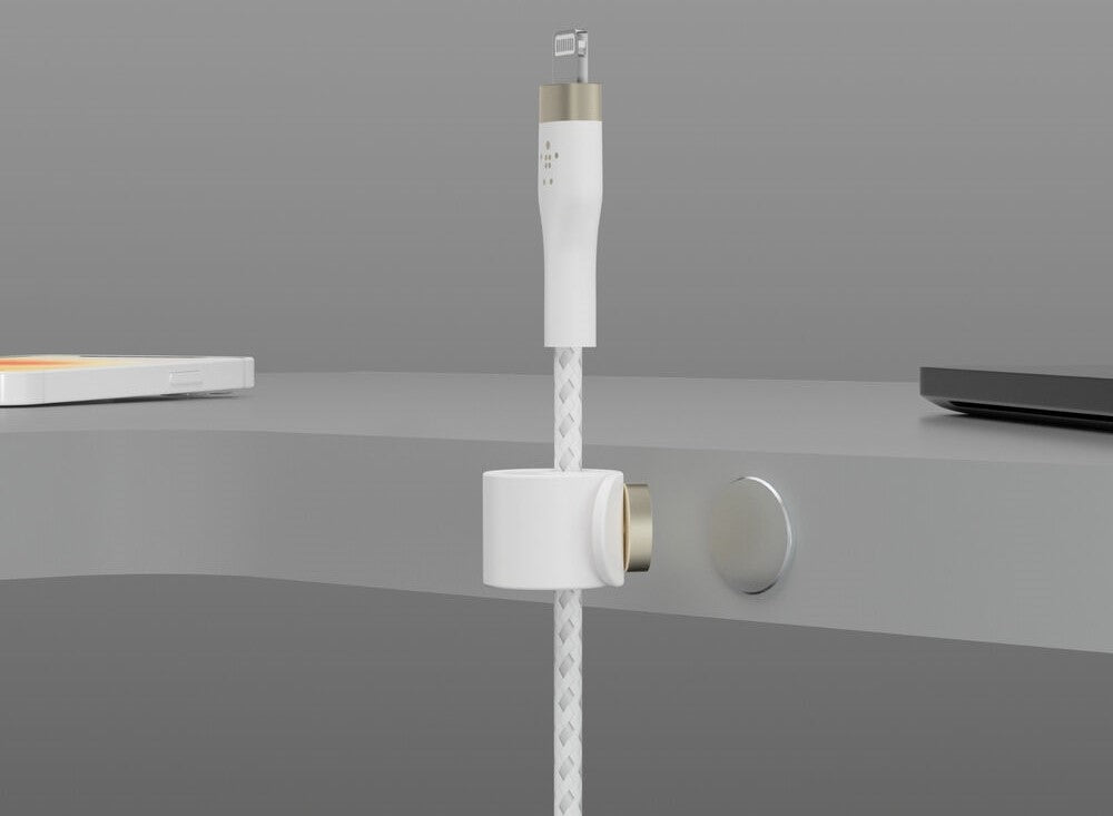 Belkin BoostCharge Pro Flex Braided USB-A to Lightning Cable 3.3ft (White) — Being Shipped