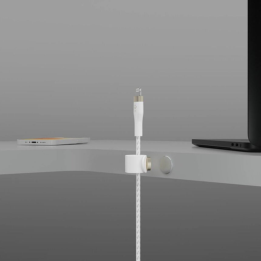 Belkin BoostCharge Pro Flex Lightning to USB-A Cable 6.6ft (White) — Being Shipped