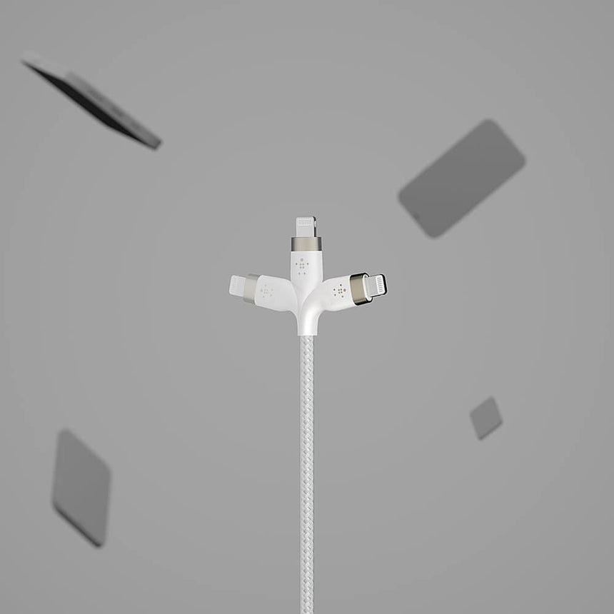 Belkin BoostCharge Pro Flex Lightning to USB-A Cable 6.6ft (White) — Being Shipped
