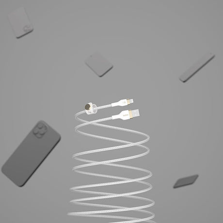 Belkin BoostCharge Pro Flex Lightning to USB-A Cable 6.6ft (White) — Being Shipped