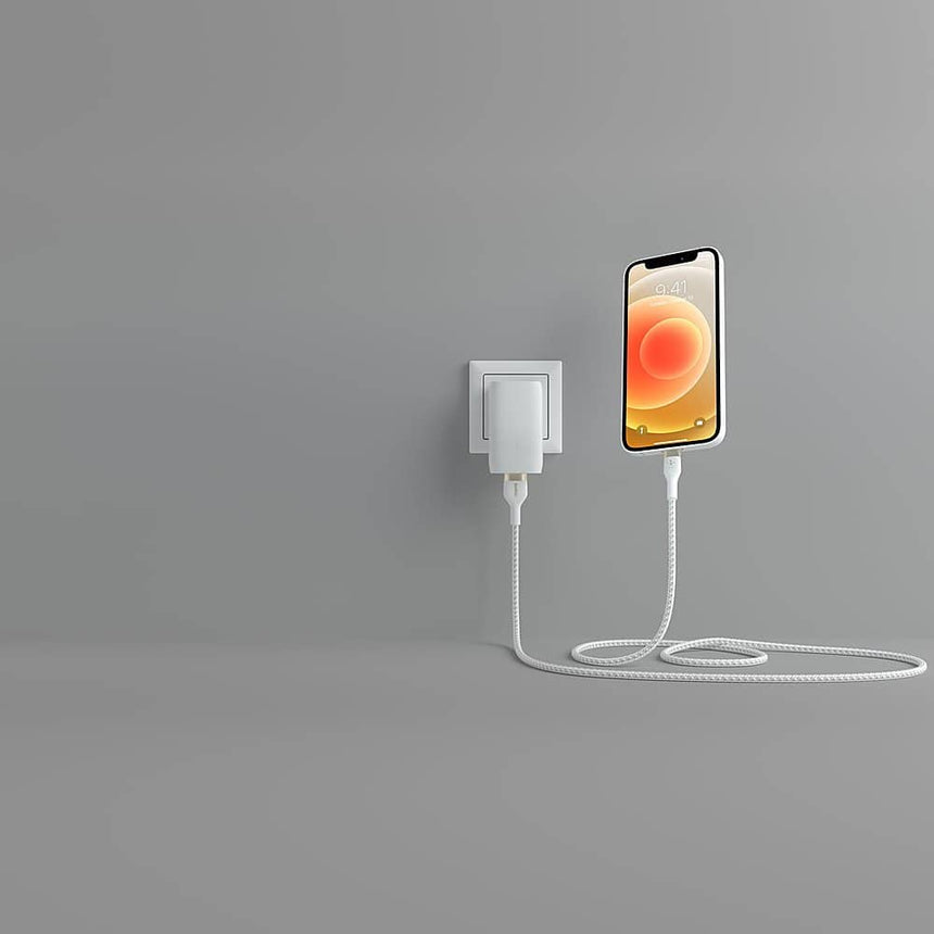 Belkin BoostCharge Pro Flex Lightning to USB-A Cable 6.6ft (White) — Being Shipped