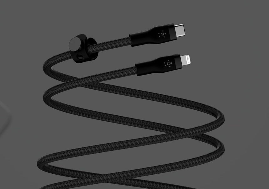 Belkin BoostCharge Pro Flex USB-C to Lightning Cable 6.6' (Black) — Being Shipped