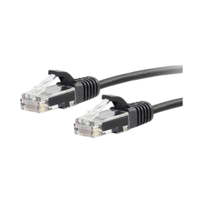C2G 2.5ft Cat6 Slim Ethernet Patch Cable (Black) — Being Shipped