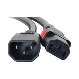 C2G 10ft Locking C14 to C13 Power Cord 10A 250V (Black) — Being Shipped